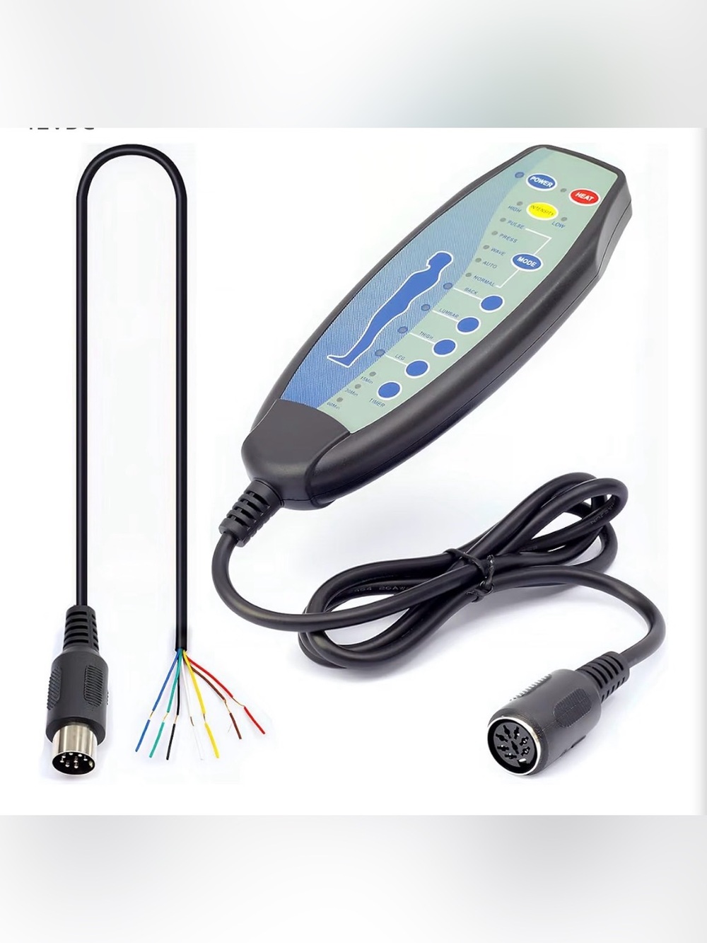 12VDC 8 Female Pin Massage Remote Hand Control For Massage Recliner Sofa Chair